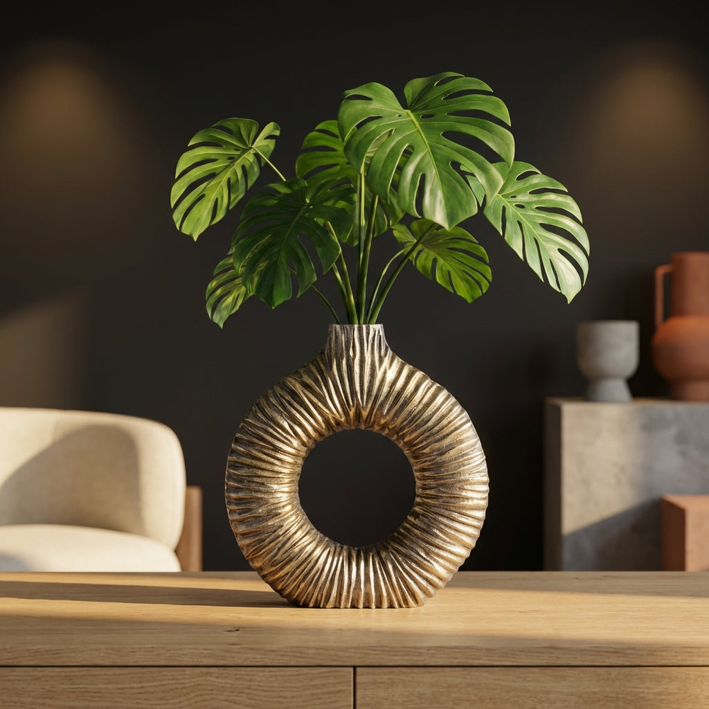 Jiss Vase en métal - Or