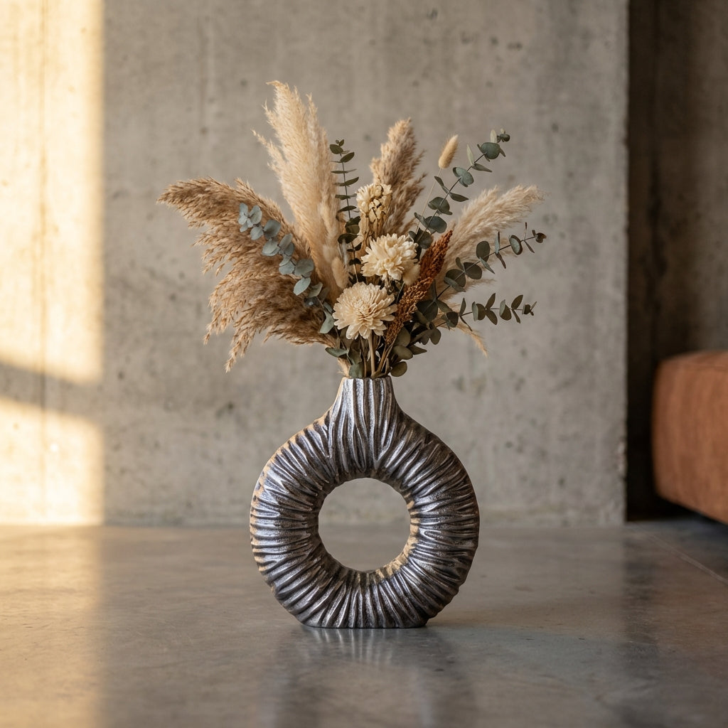 Jiss Vase en métal - Argent