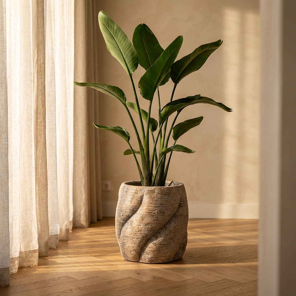 Evanthia Pot en ciment - S (22x22x22 cm)