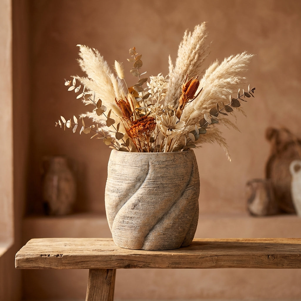 Evanthia Pot en ciment - L (40x40x40 cm)