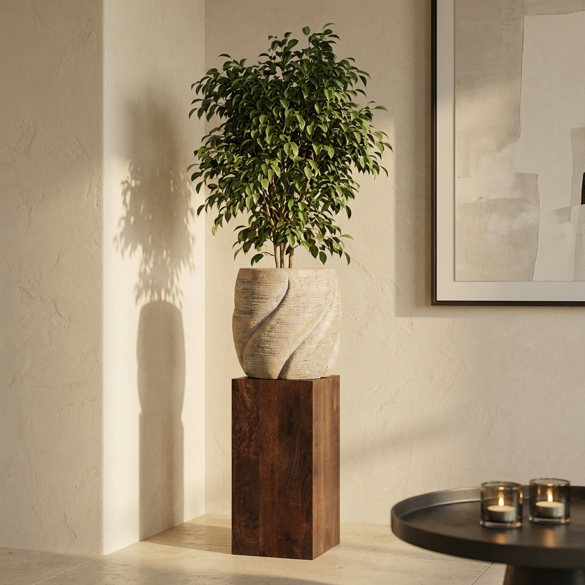 Pot Evanthia — Ciment — Photo lifestyle