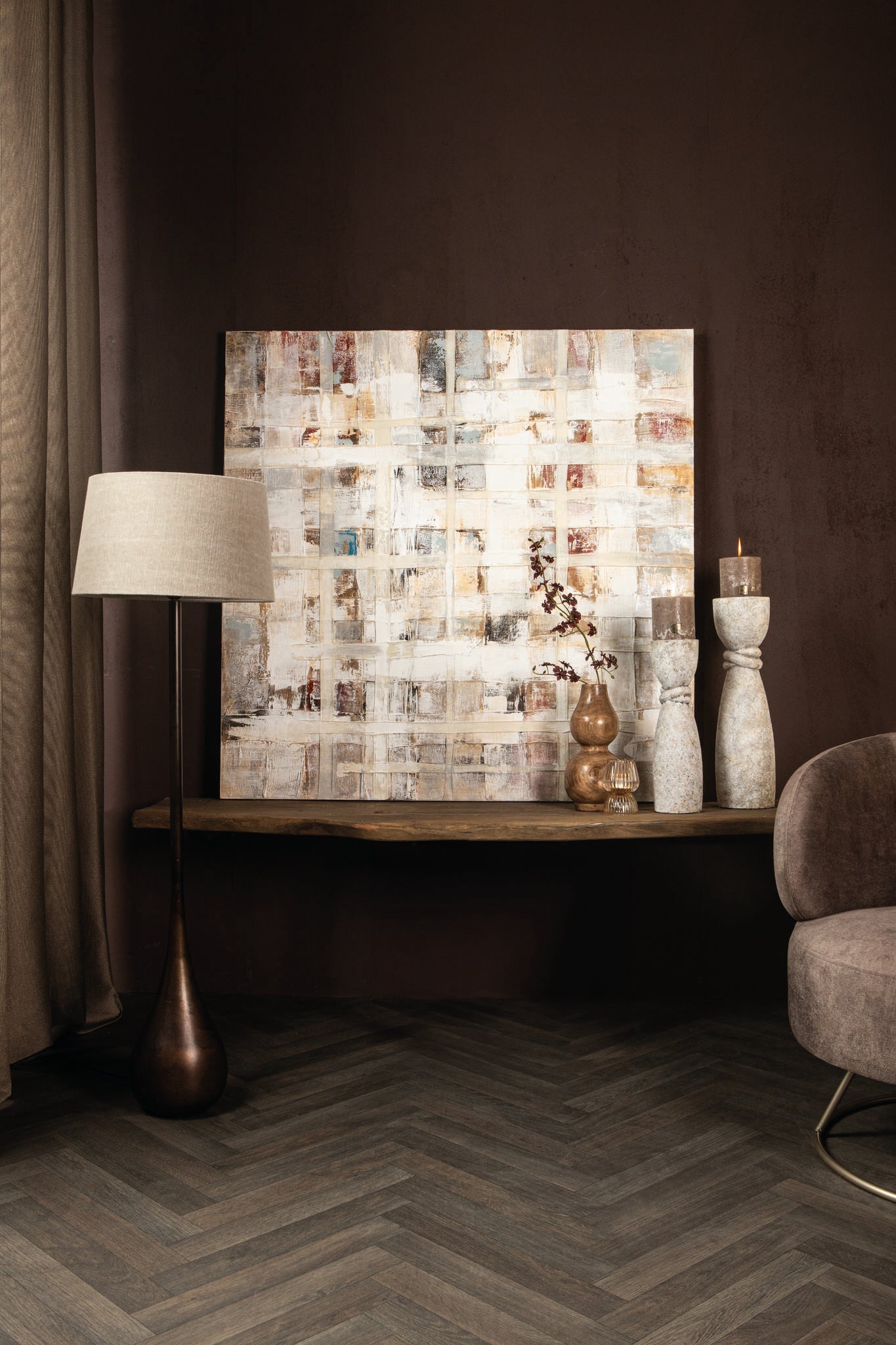 Ornan Chandeliers en ciment - Gris