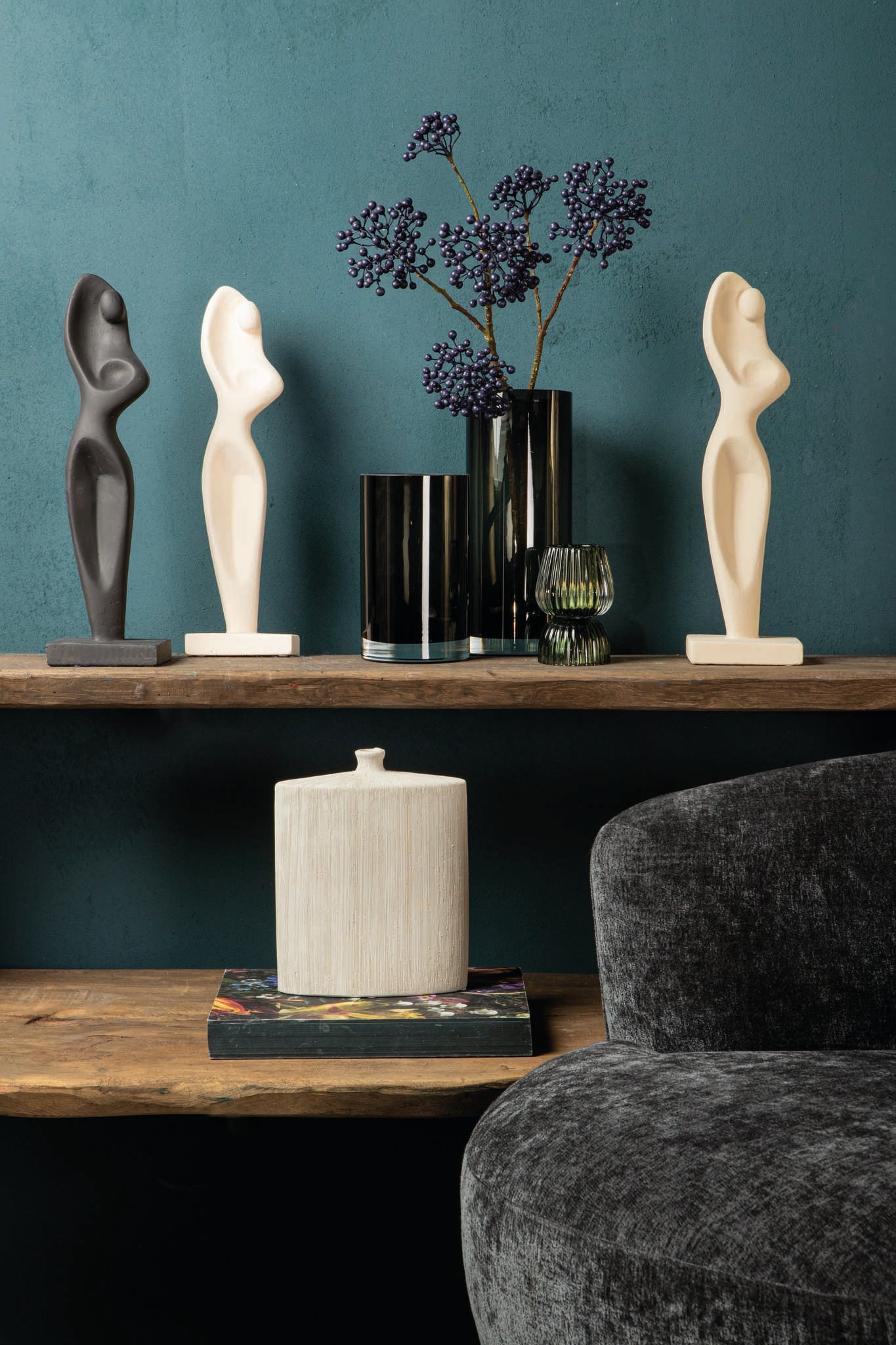 Sumaya Burgundy cement statue abstract body