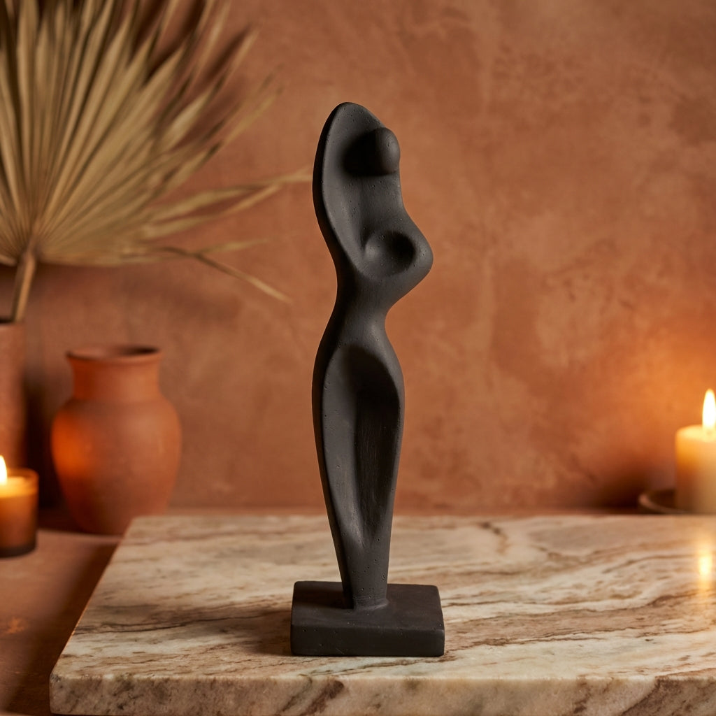 Sumaya Burgundy cement statue abstract body