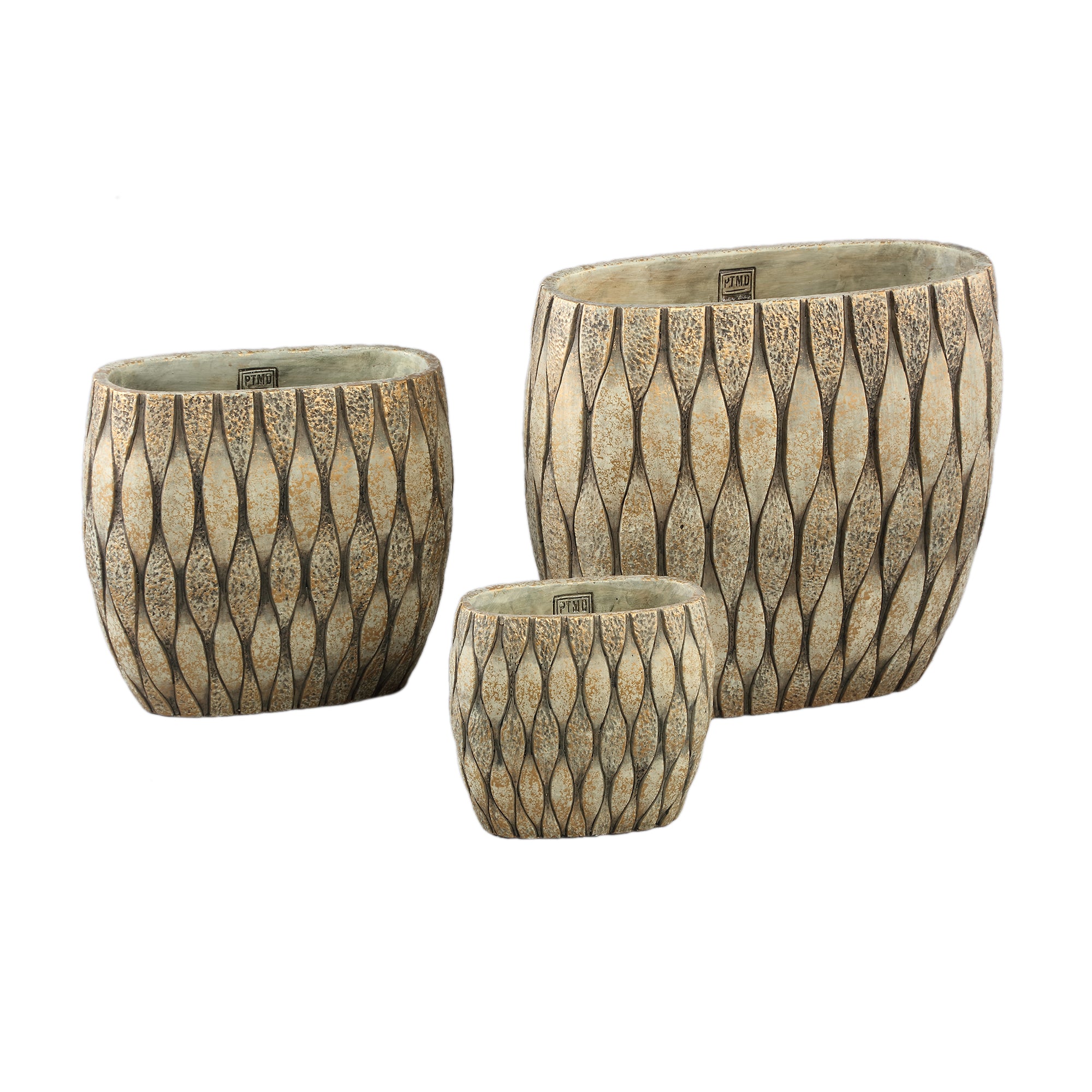 Joedi Pot en ciment - L (40x20x36 cm)