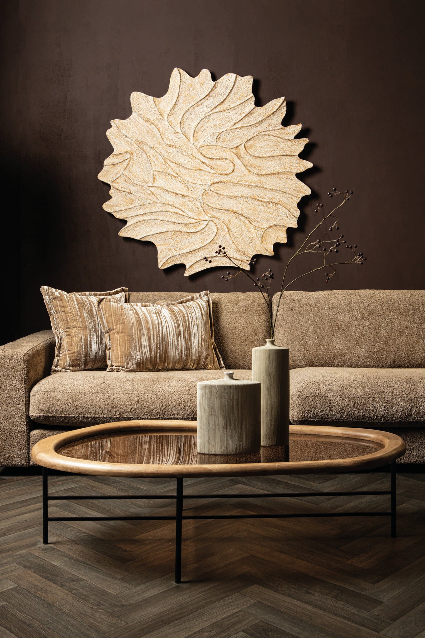 Neelix Natural rubberwood organic coffeetable L - Photo 2