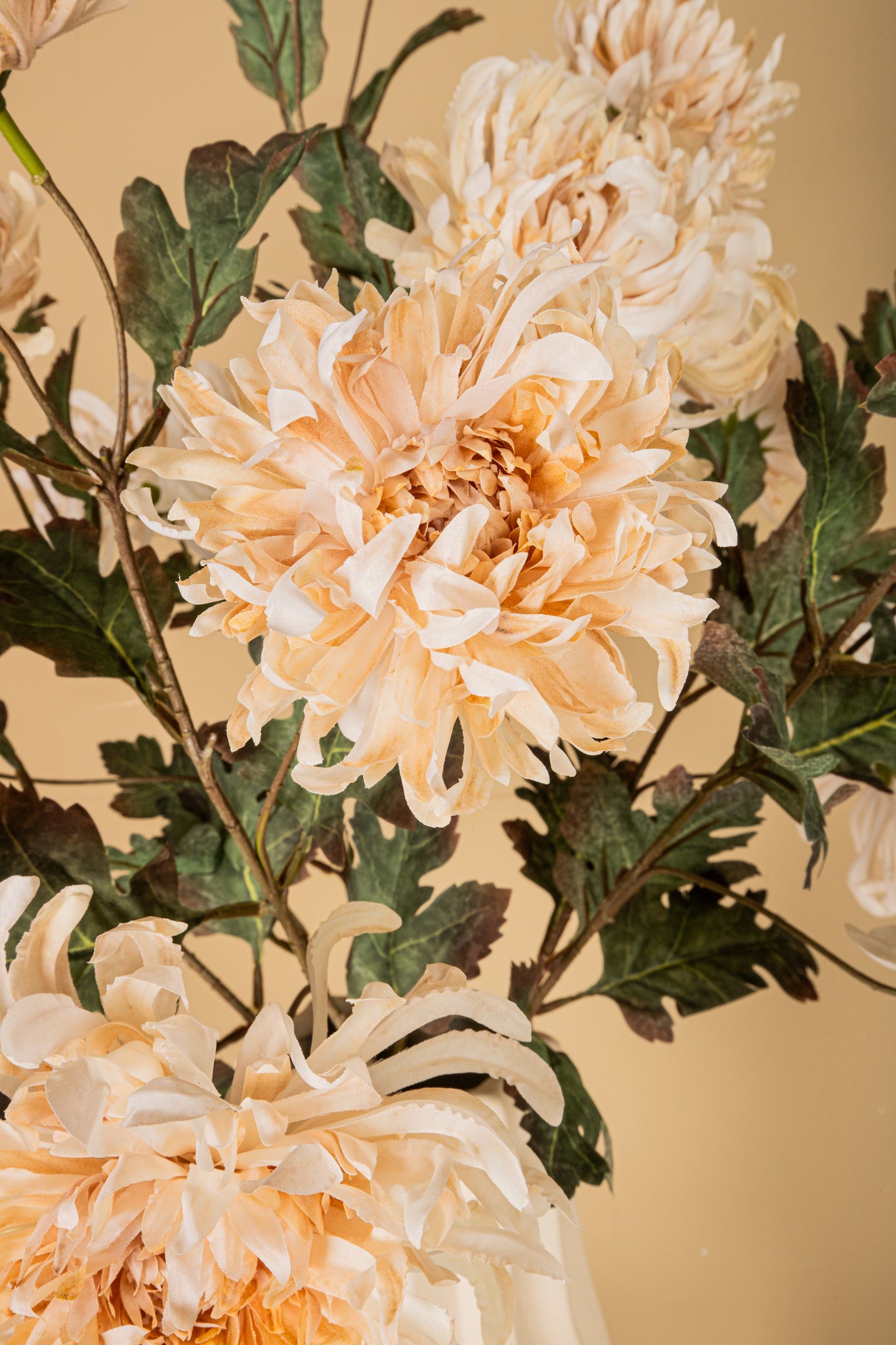 Chrysant Flower Cream spray with leaves Crème — Fleur artificielle — vue 3 | Häus