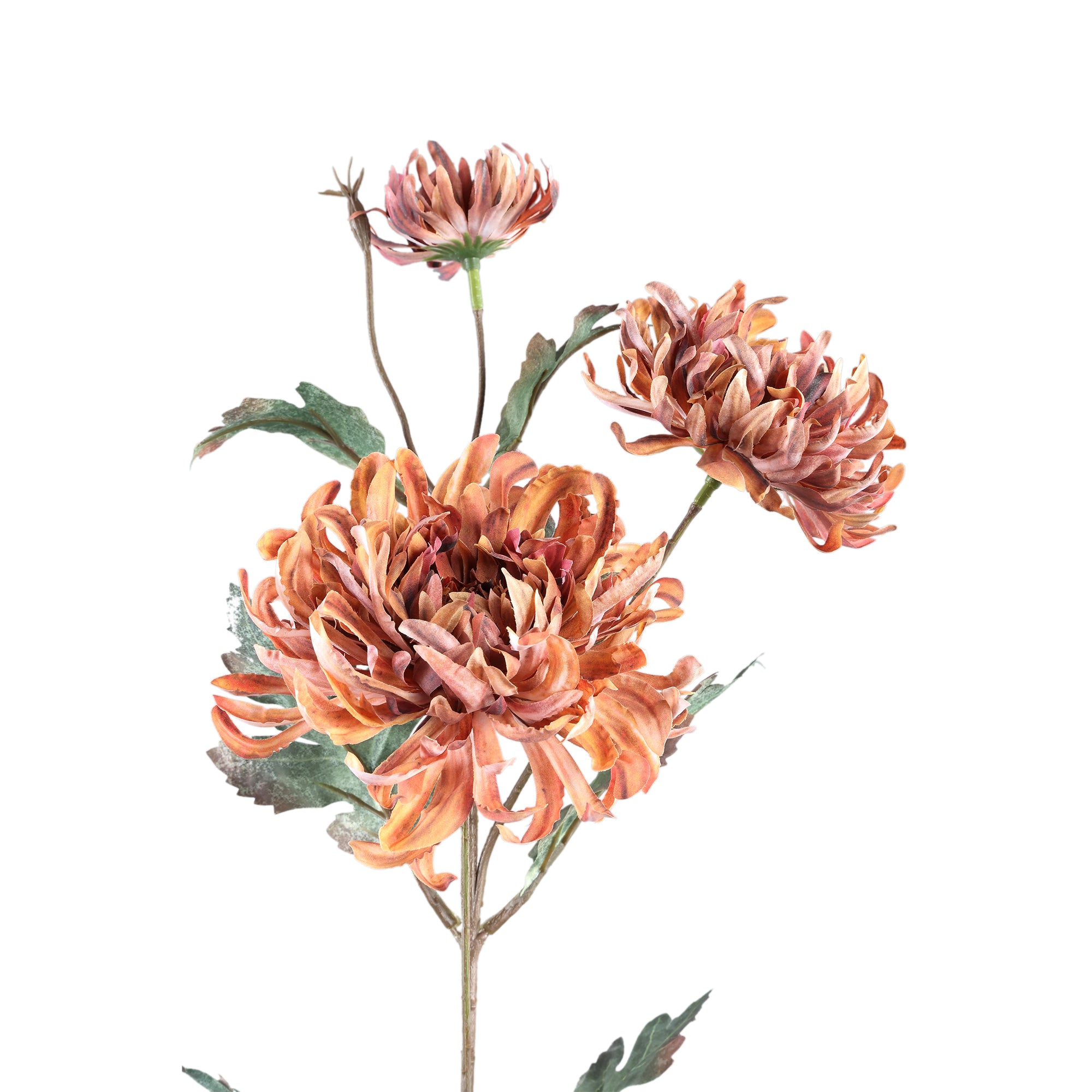 Chrysant Flower Orange spray with leaves Orange — Fleur artificielle — vue 2 | Häus