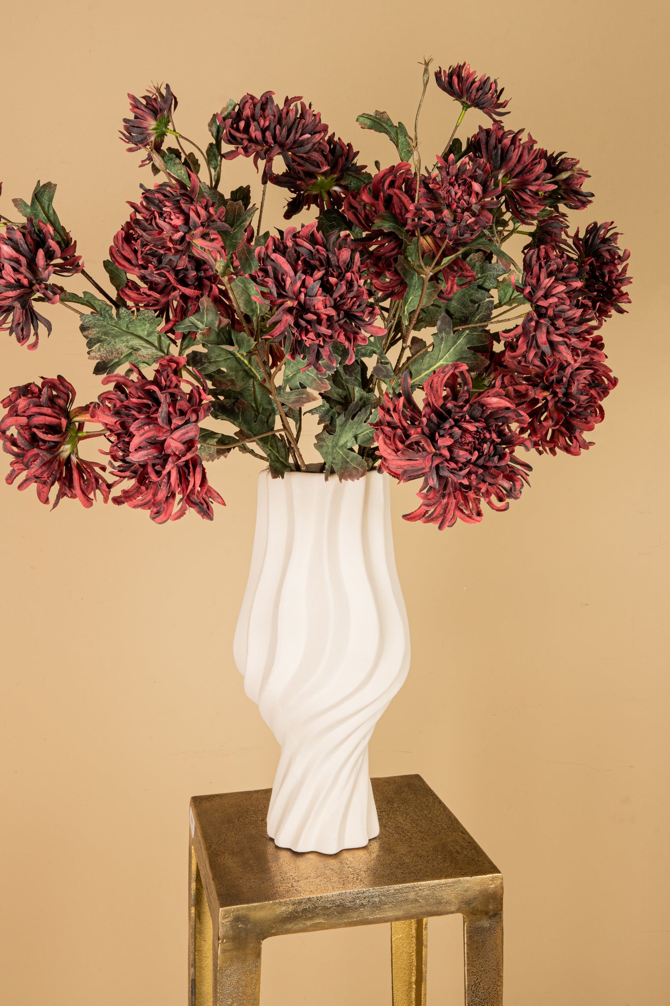 Chrysant Flower Red spray with leaves Rouge — Fleur artificielle — vue 3 | Häus