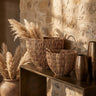 Alfan Brown bamboo basket round SV2 L