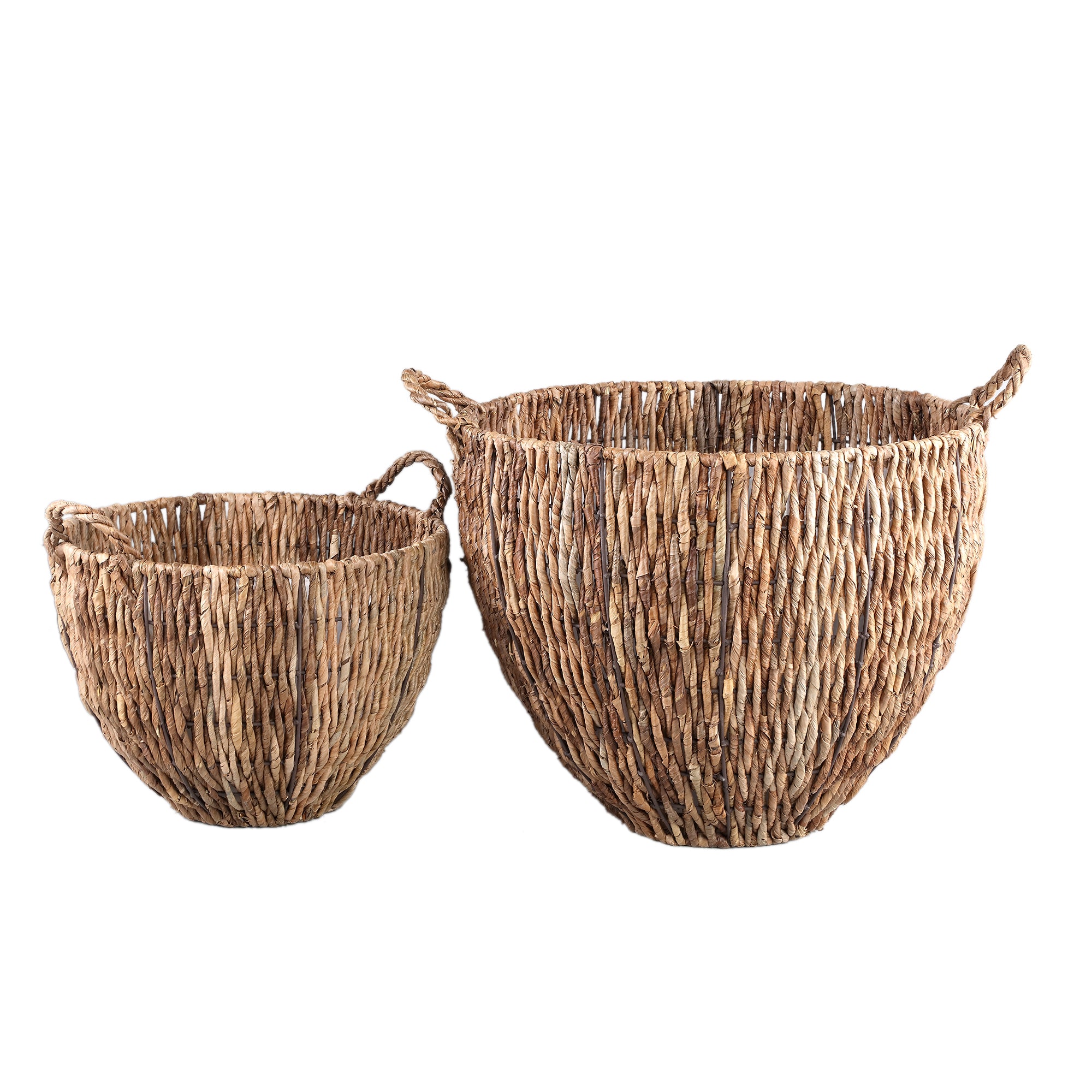 Alfan Brown bamboo basket round SV2 L