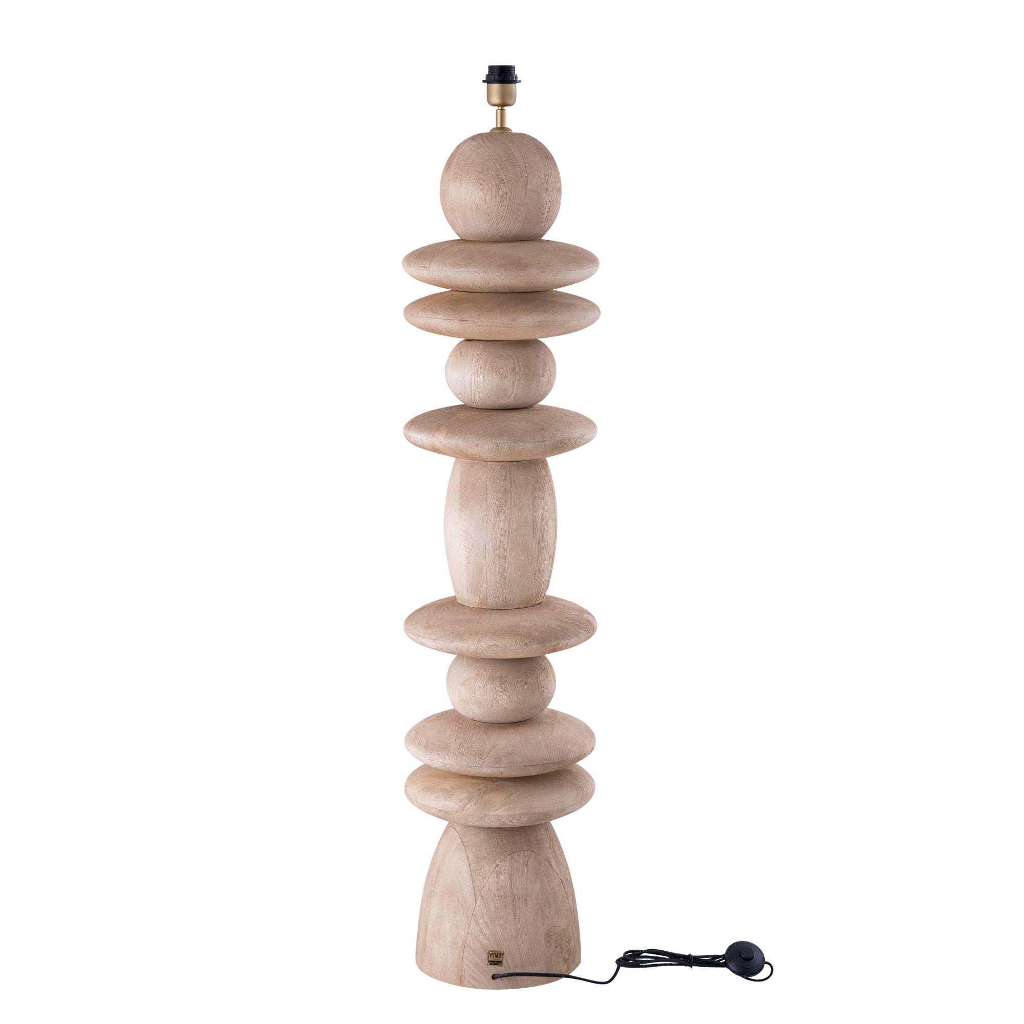 Callain Lampadaires en bois de manguier - Naturel