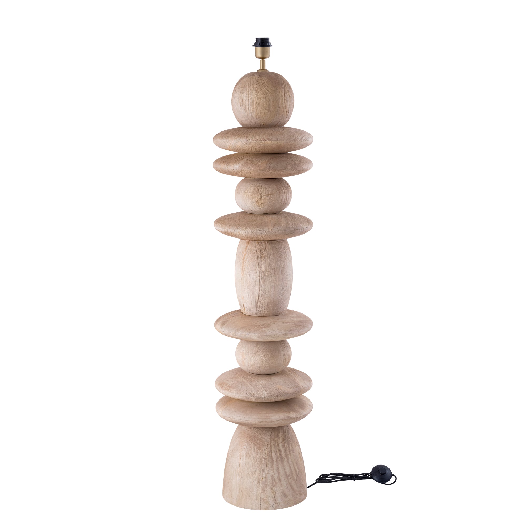 Callain Lampadaires en bois de manguier - Naturel