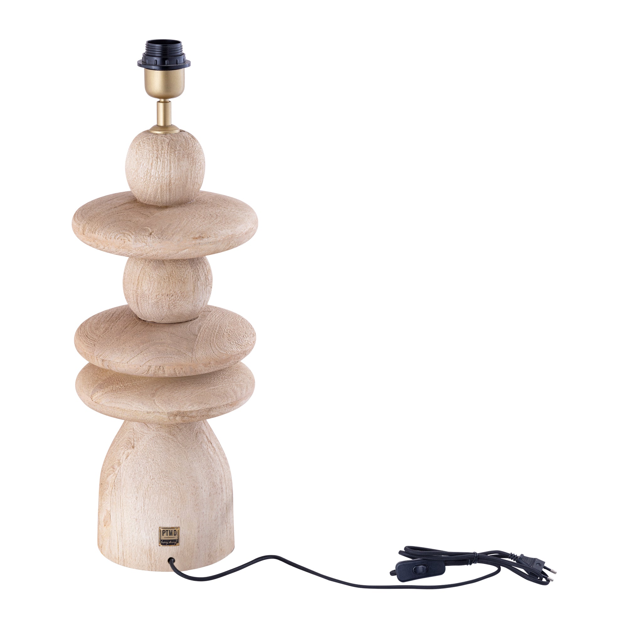Callain Lampes de table en bois de manguier - Naturel