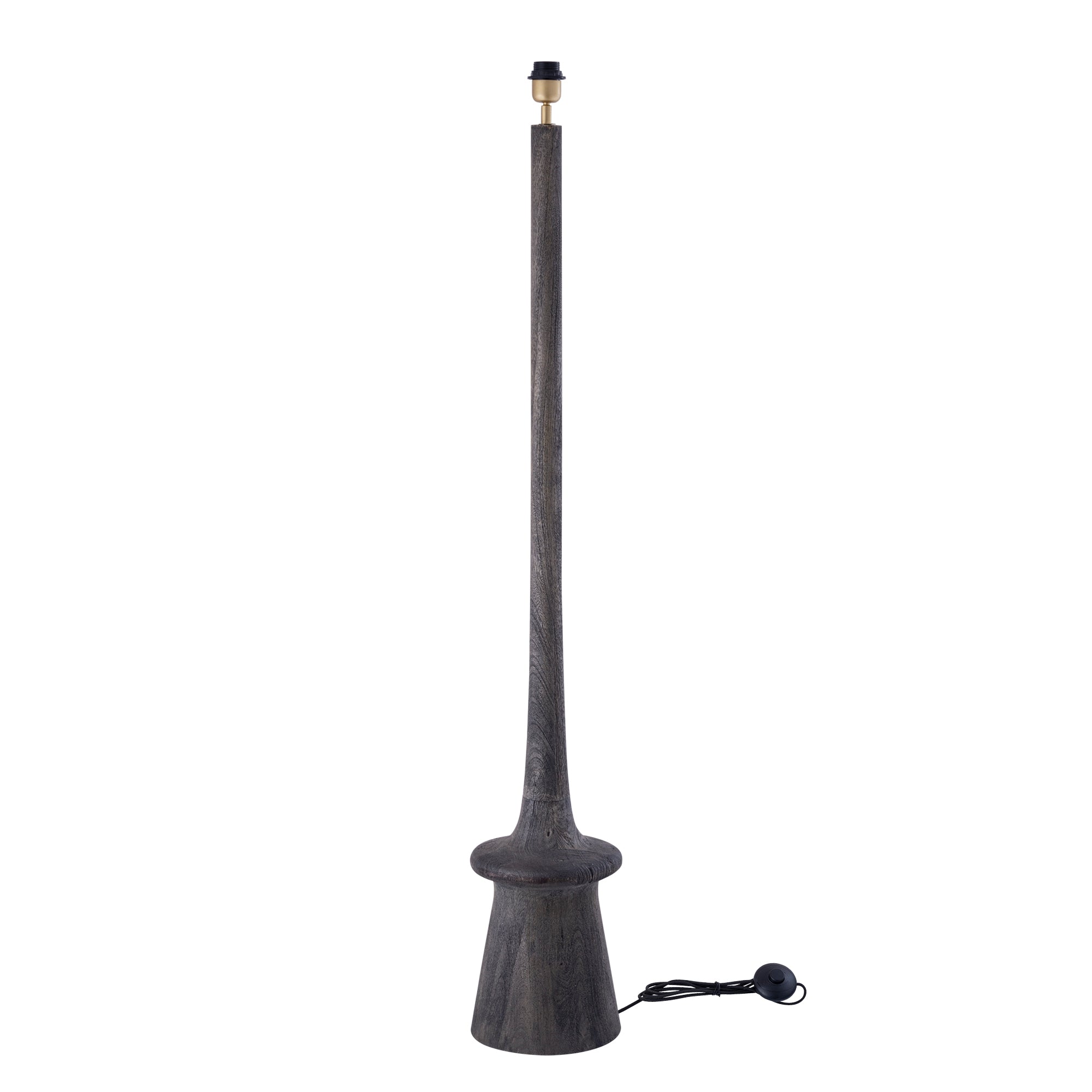 Caelin Lampadaires en bois de manguier - Gris