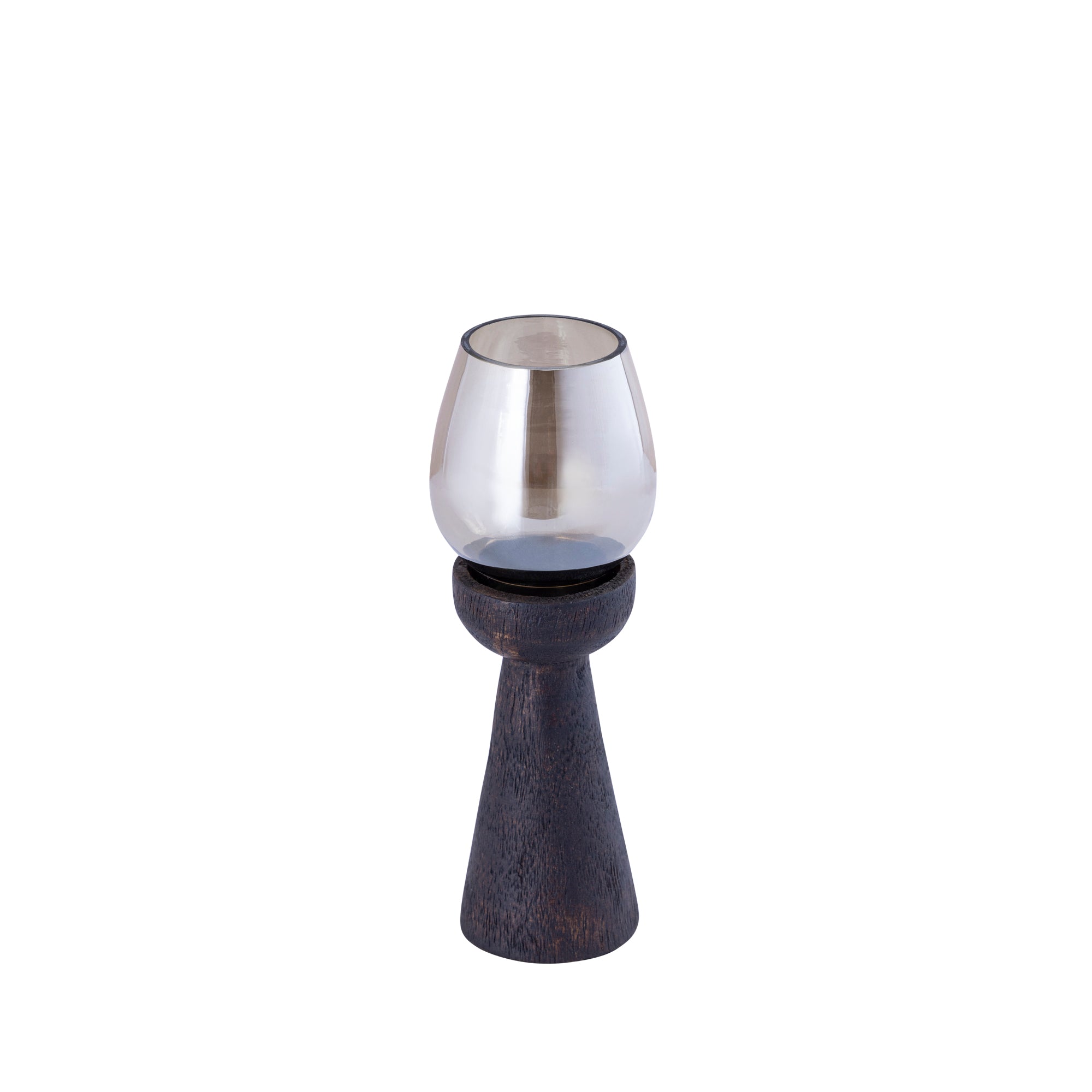 Qez Bougeoirs en bois de manguier — Stormlight Luster - Marron