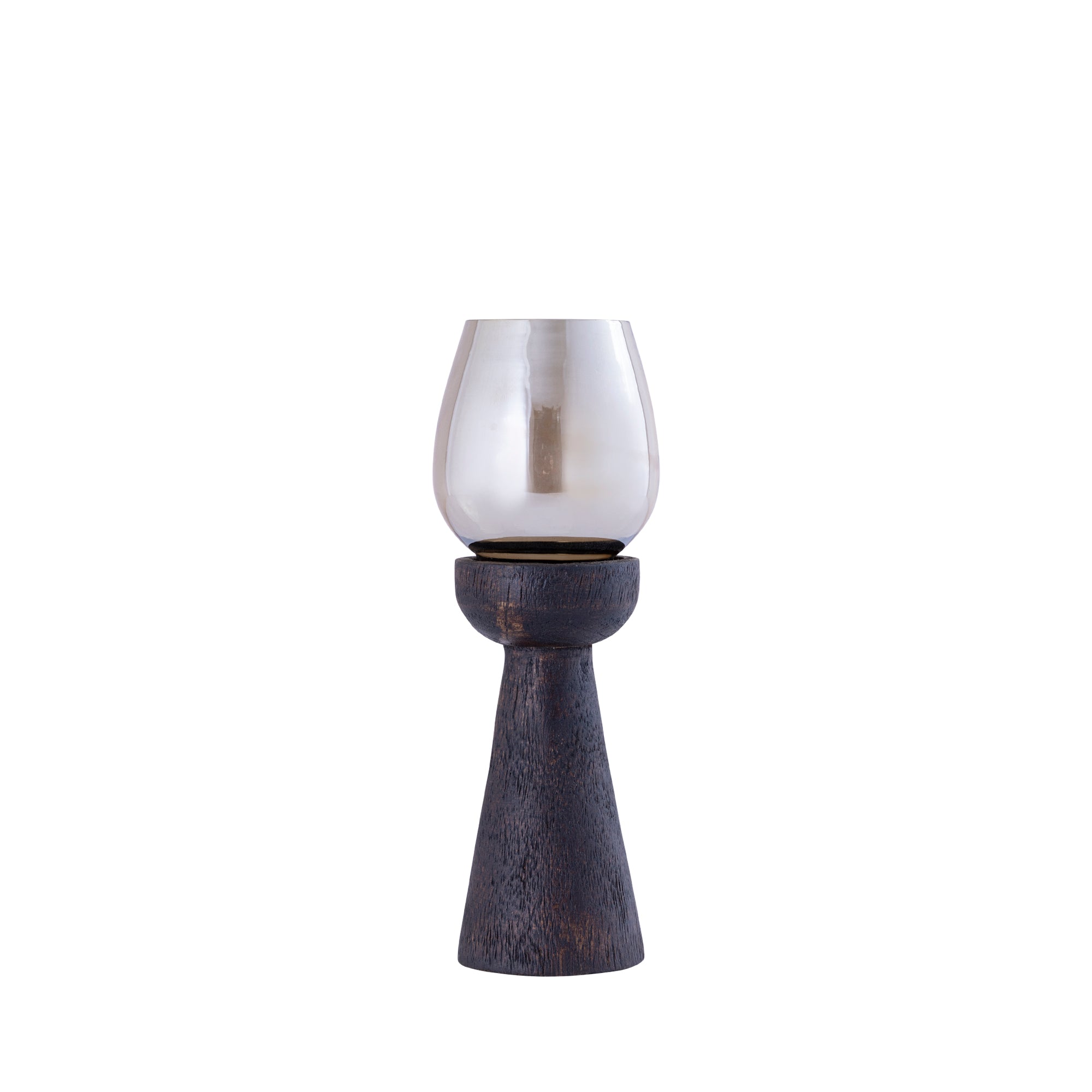 Qez Bougeoirs en bois de manguier — Stormlight Luster - Marron