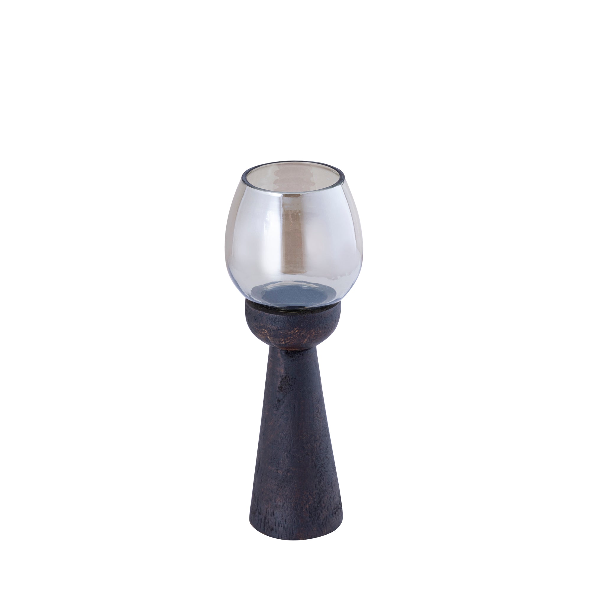 Qez Bougeoirs en bois de manguier — Stormlight Luster - Marron