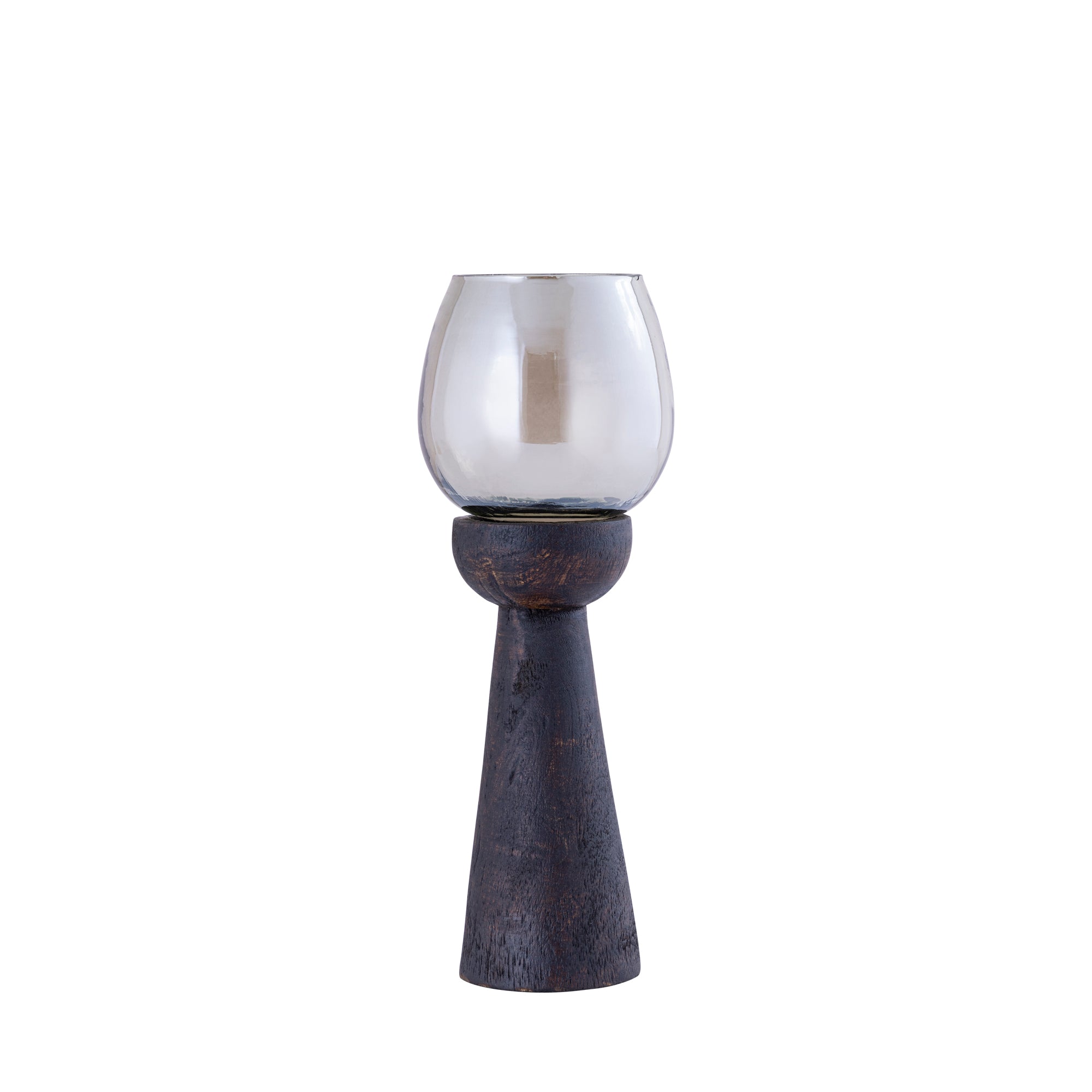 Qez Bougeoirs en bois de manguier — Stormlight Luster - Marron