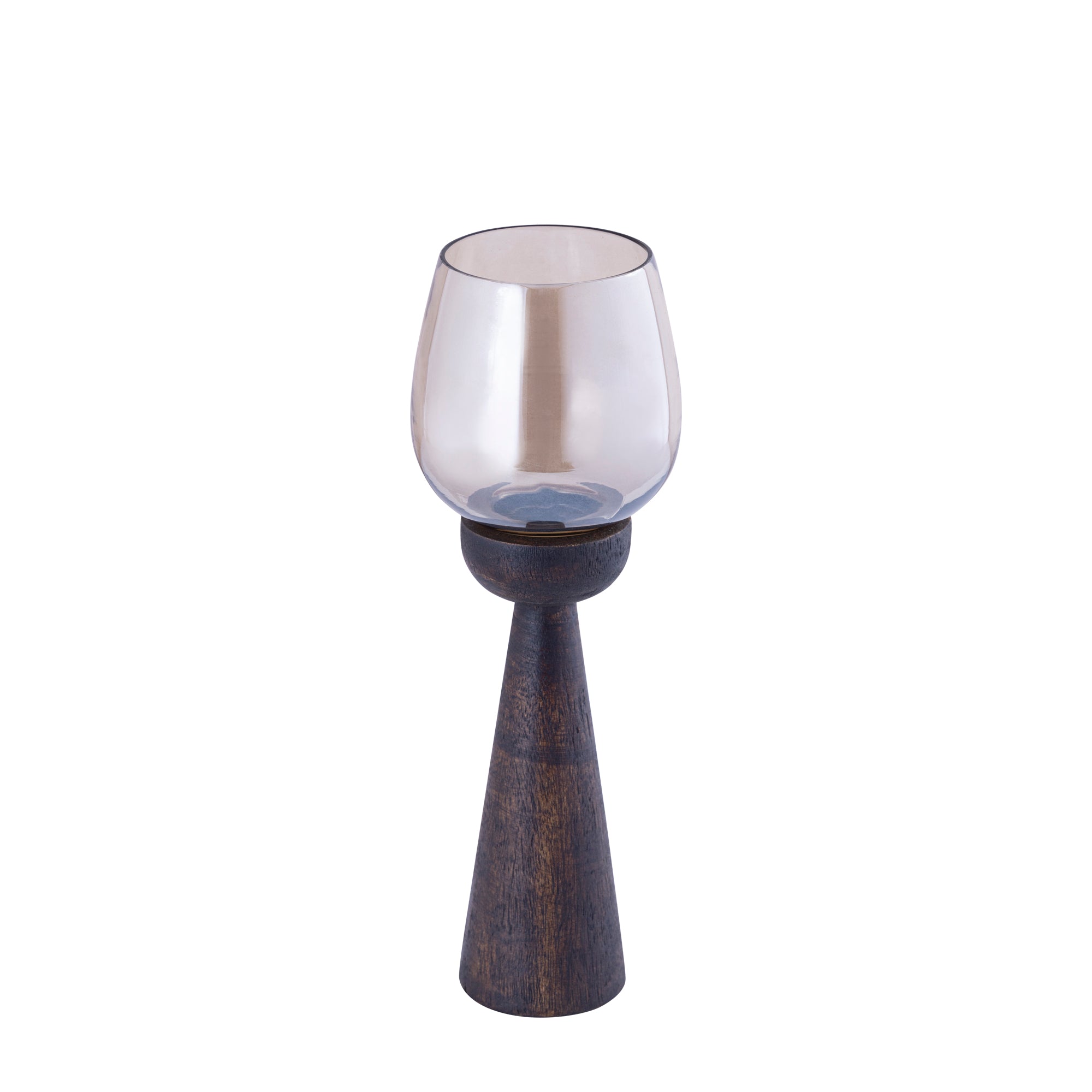 Qez Bougeoirs en bois de manguier — Stormlight Luster - Marron