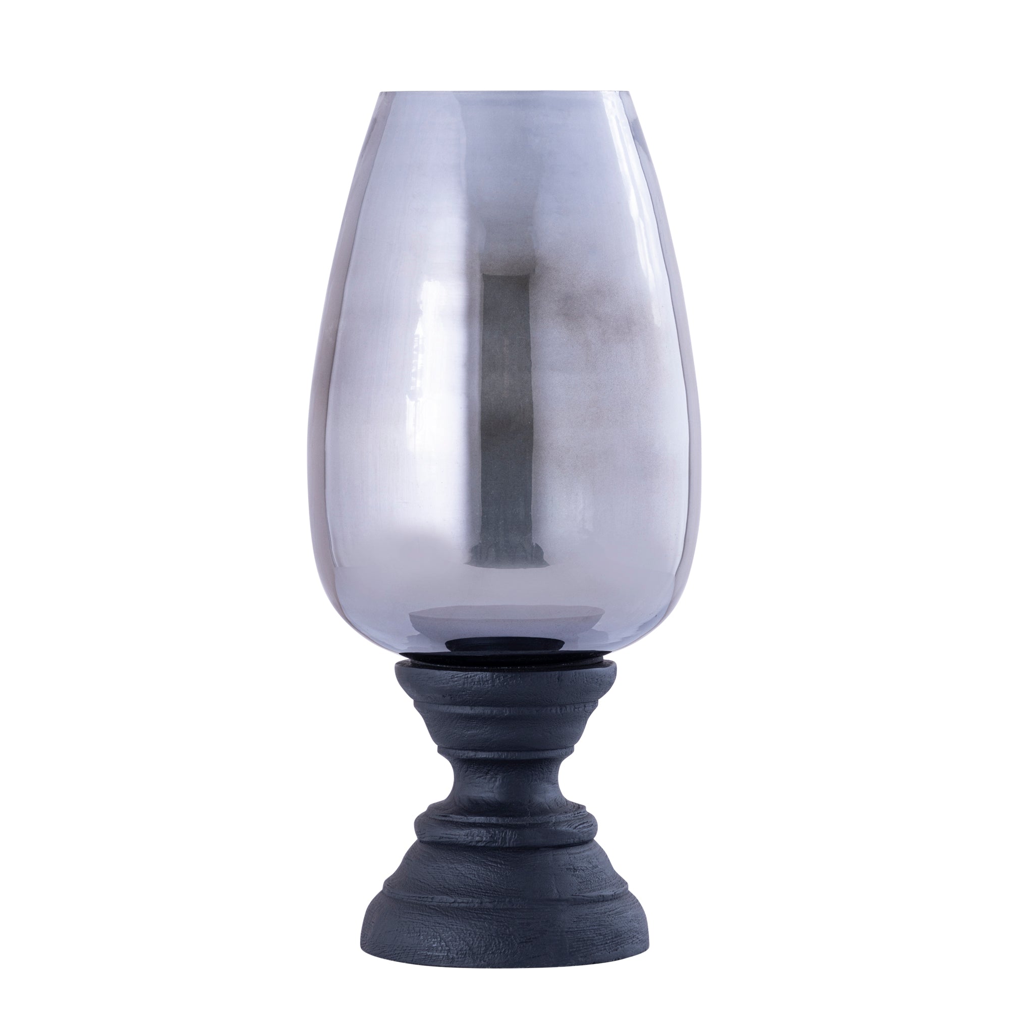 Qez Bougeoirs en bois de manguier — Stormlight Smoke - Noir