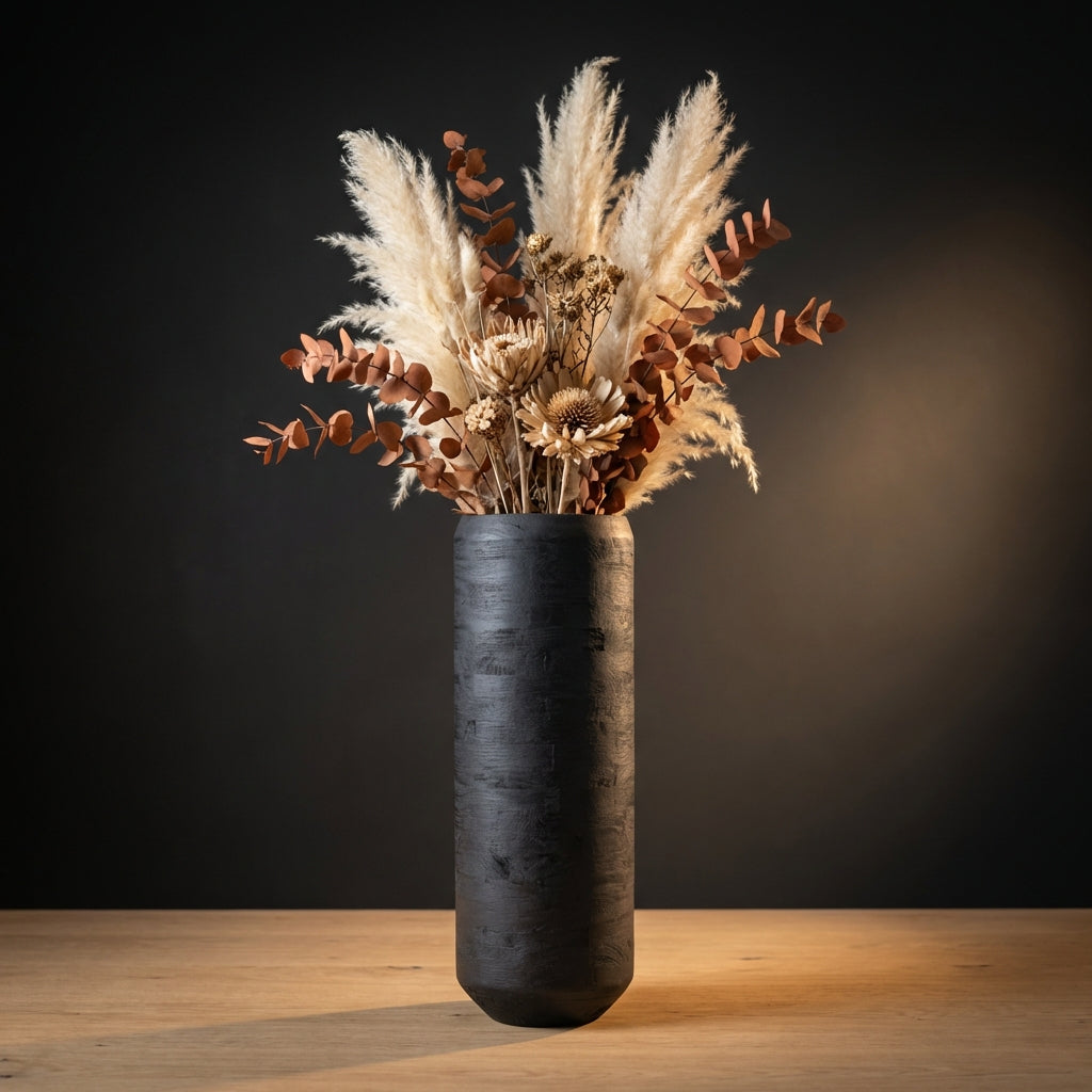 Gerd Pot en bois - Noir