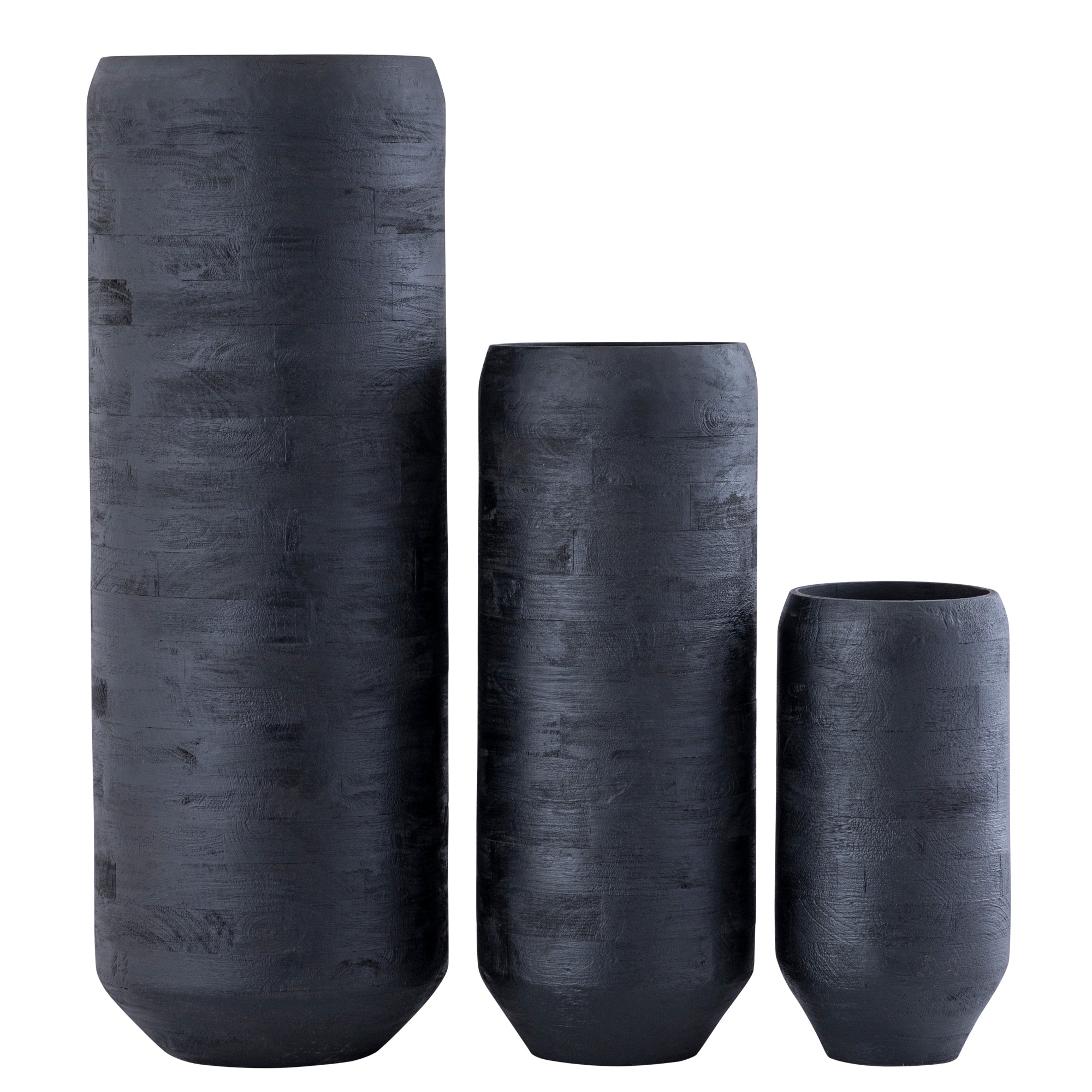 Gerd Pot en bois - Noir