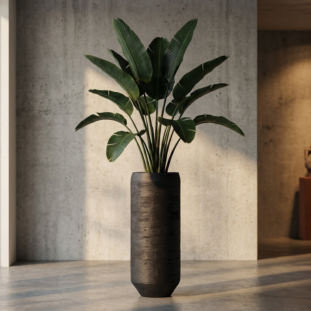 Gerd Pot en bois - Noir