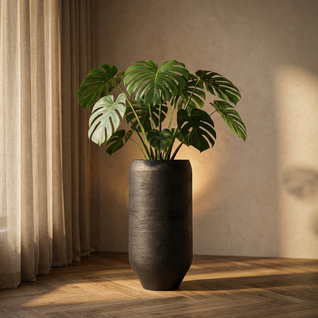 Gerd Pot en bois - Noir