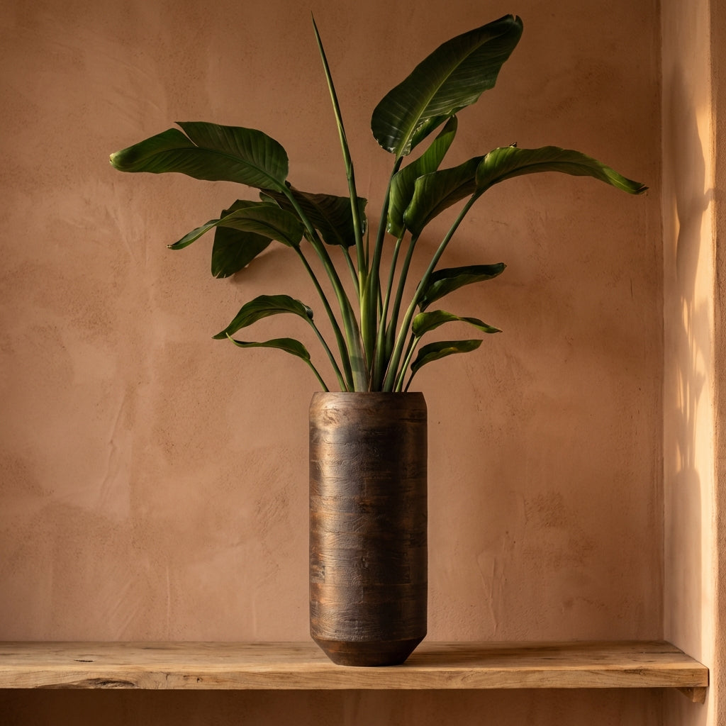 Gerd Pot en bois - Marron