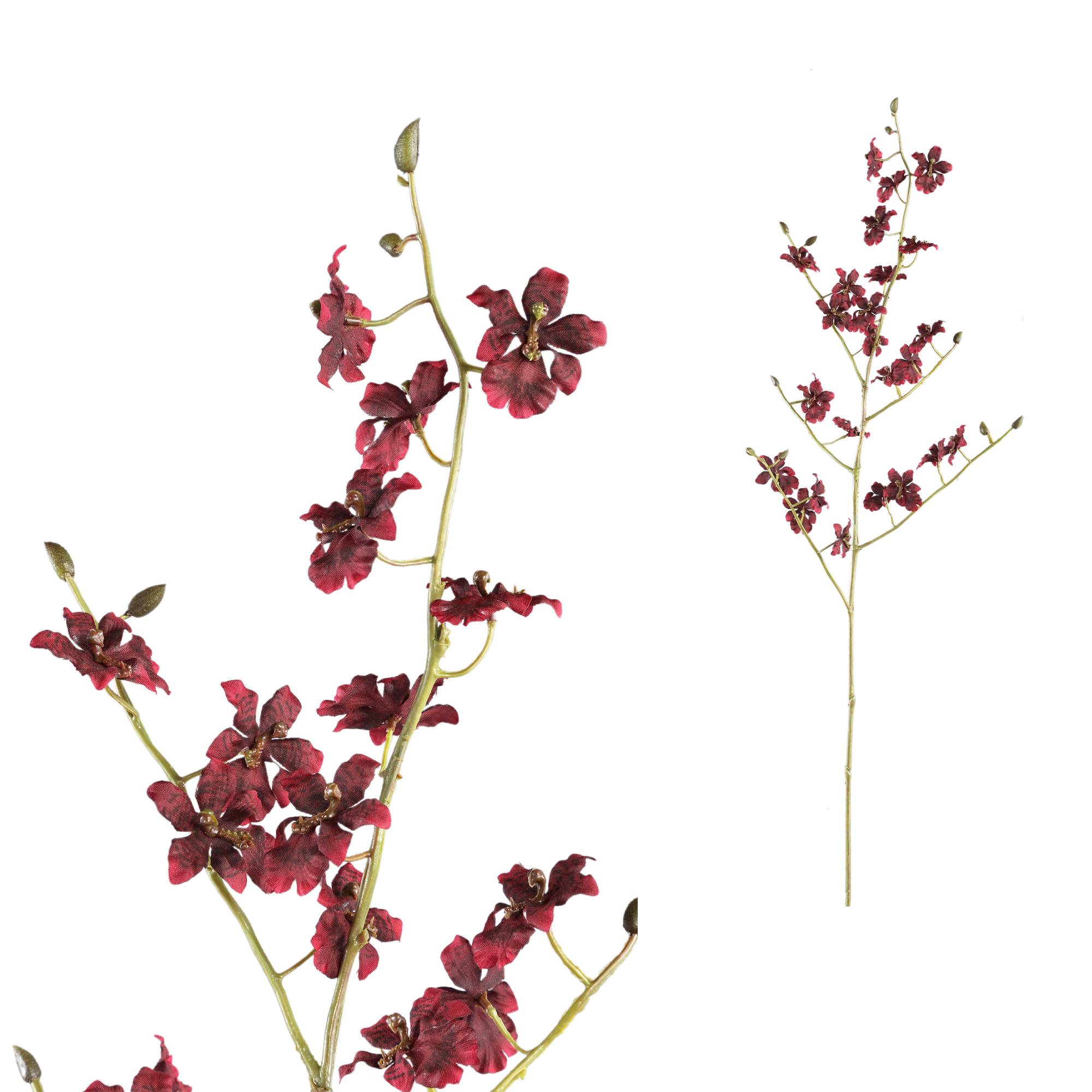 Orchid Flower Red dancing orchid spray Rouge — Fleur artificielle — Fleur artificielle design premium | Häus