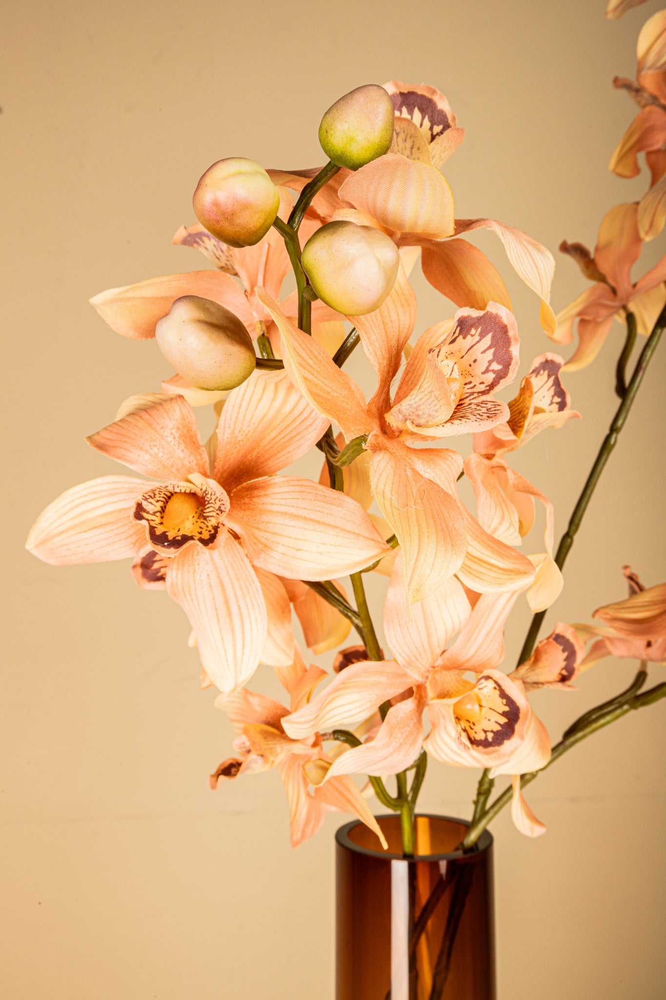 Orchid Flower Pink cybidium orchid spray Rose — Fleur artificielle — vue 3 | Häus