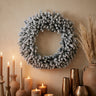 Ceriah White PVC and PE mix wreath round L