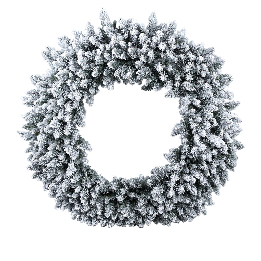 Ceriah White PVC and PE mix wreath round L