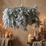 Rosamond White PVC and PE mix hanging wreath wide