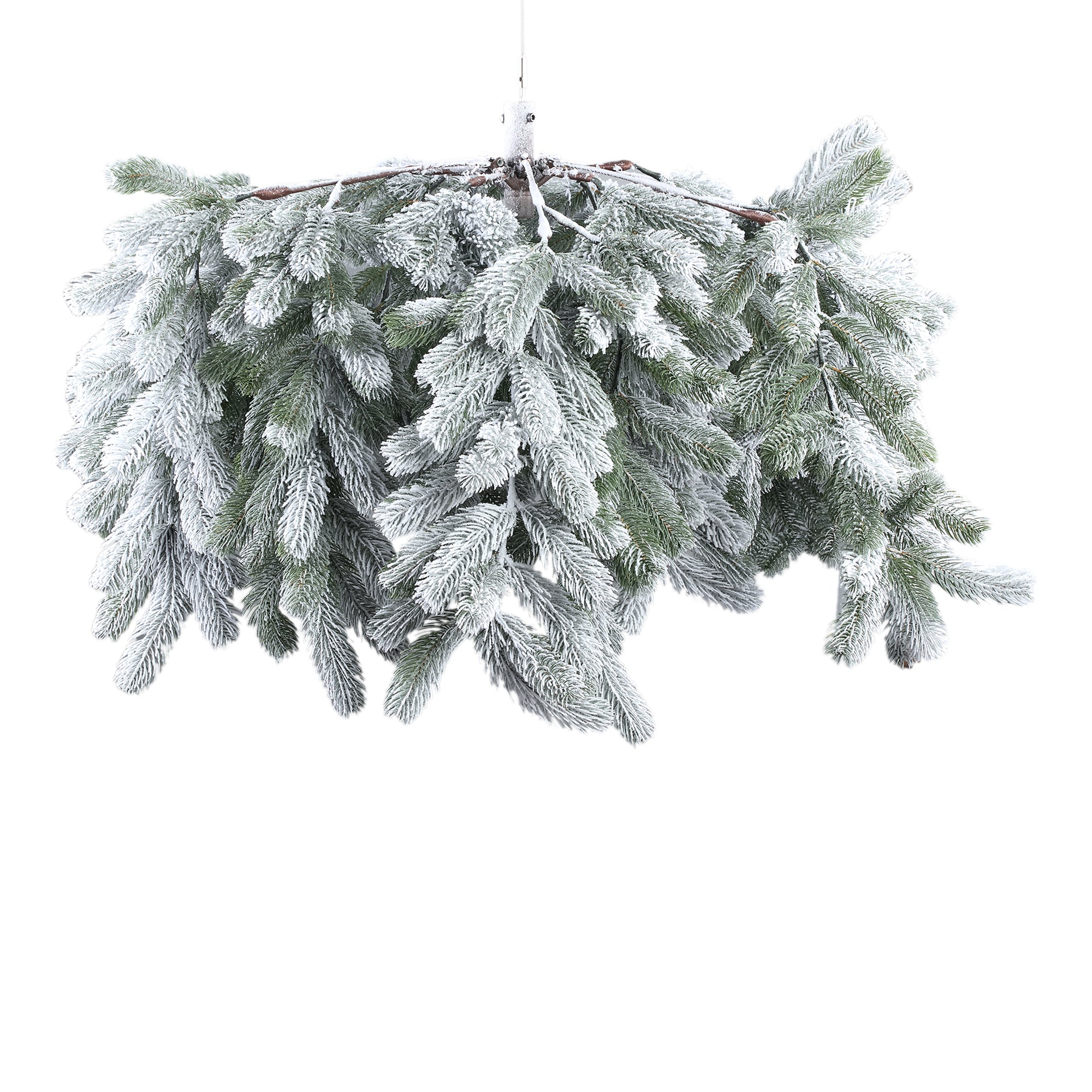 Rosamond White PVC and PE mix hanging wreath wide