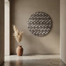 Zoaya Bronze mdf wood wall panel 3D cubes round S