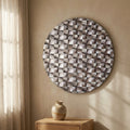 Panneau Mural Zoaya — Bronze MDF Bois 3D Cubes Rond L