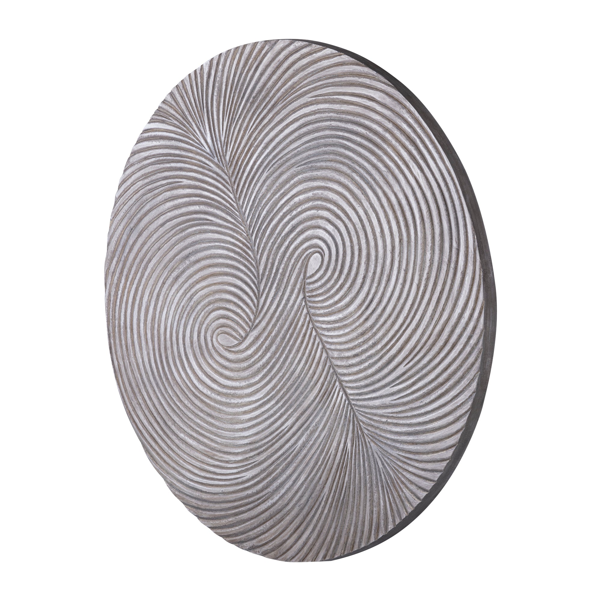 Wiktor Brown MDF round wallpanel swirl carved S