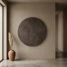 Wiktor Brown MDF round wallpanel swirl carved S