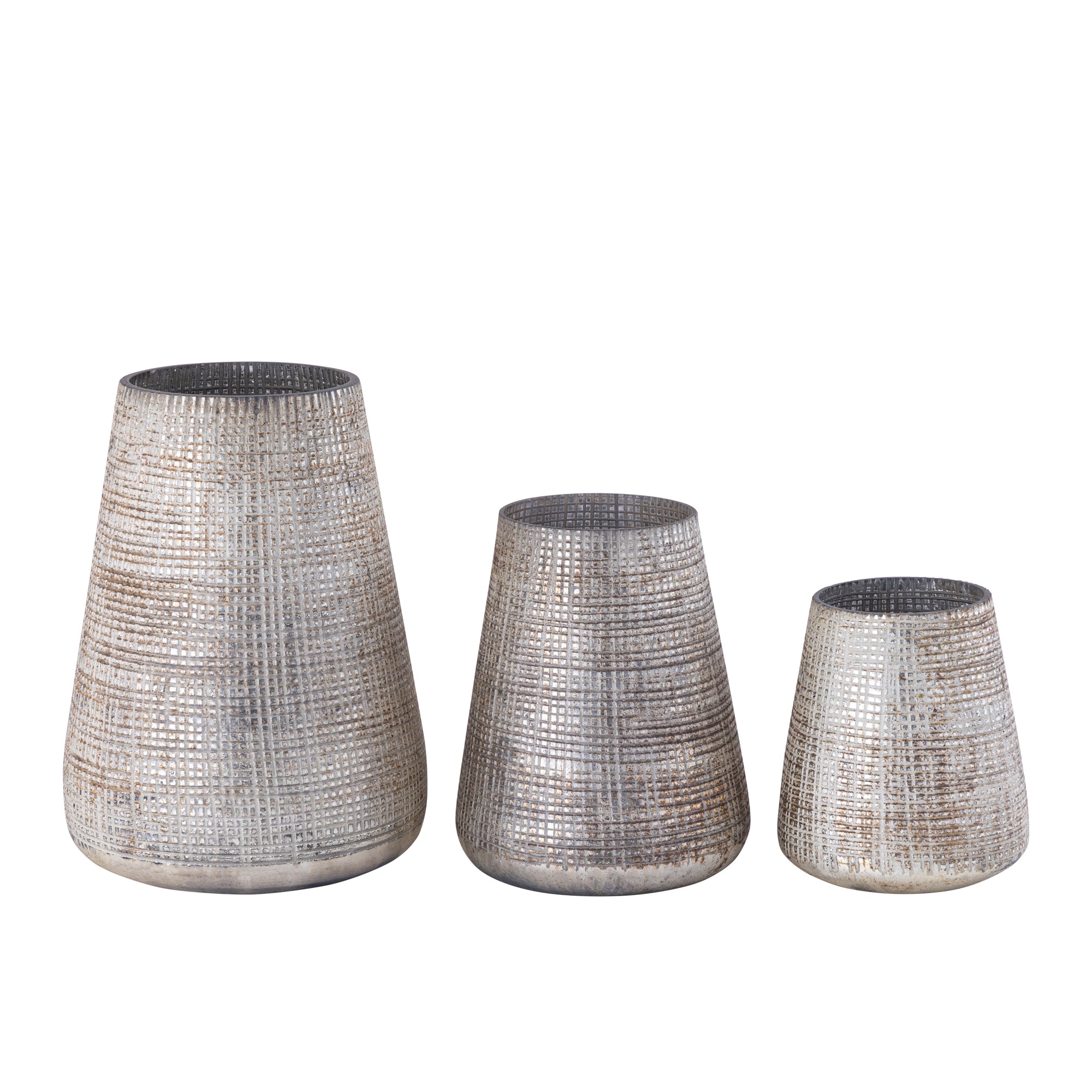 Damin Bougeoirs en verre - Crème