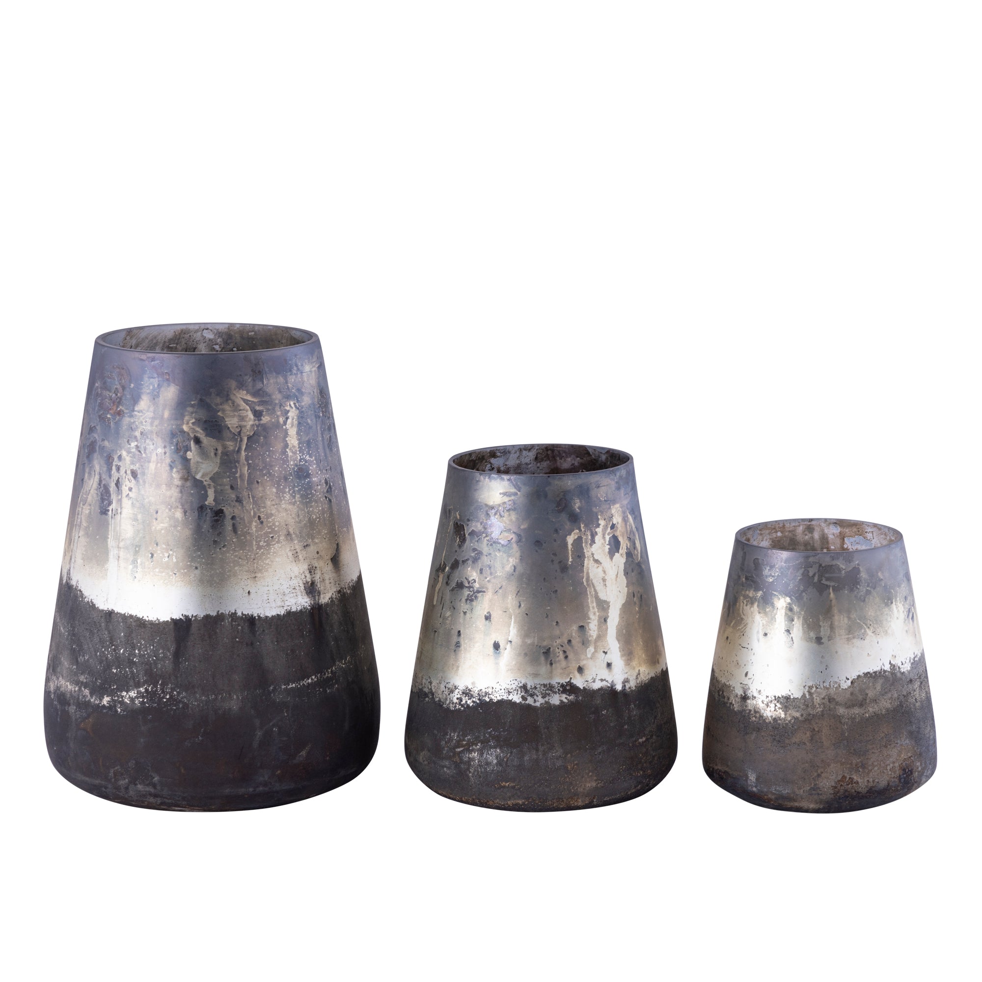 Travers Bougeoirs en verre - Gris