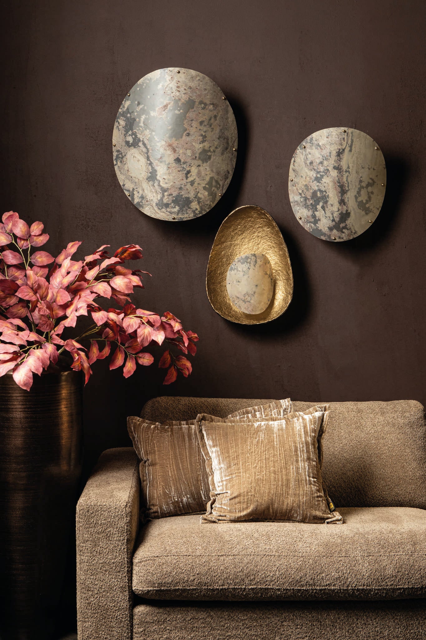 Hen Appliques murales en fer — Wall Lamp Large - Naturel