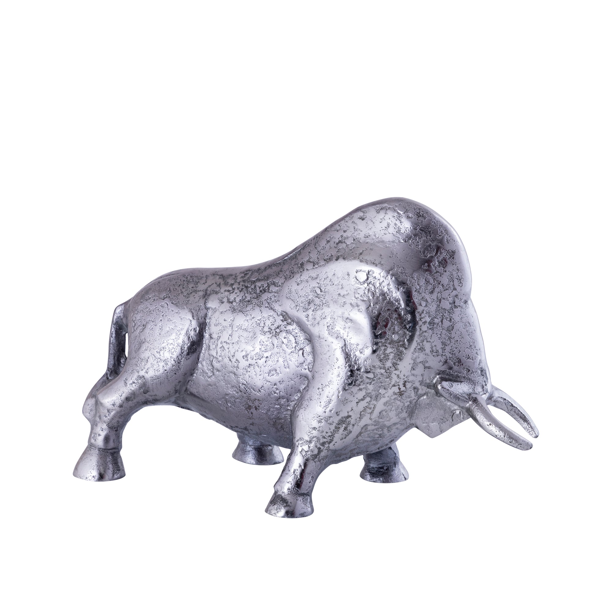 Ebeny Black Nickel casted alu bull statue L