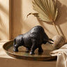 Ebeny Black casted alu bull statue matt S
