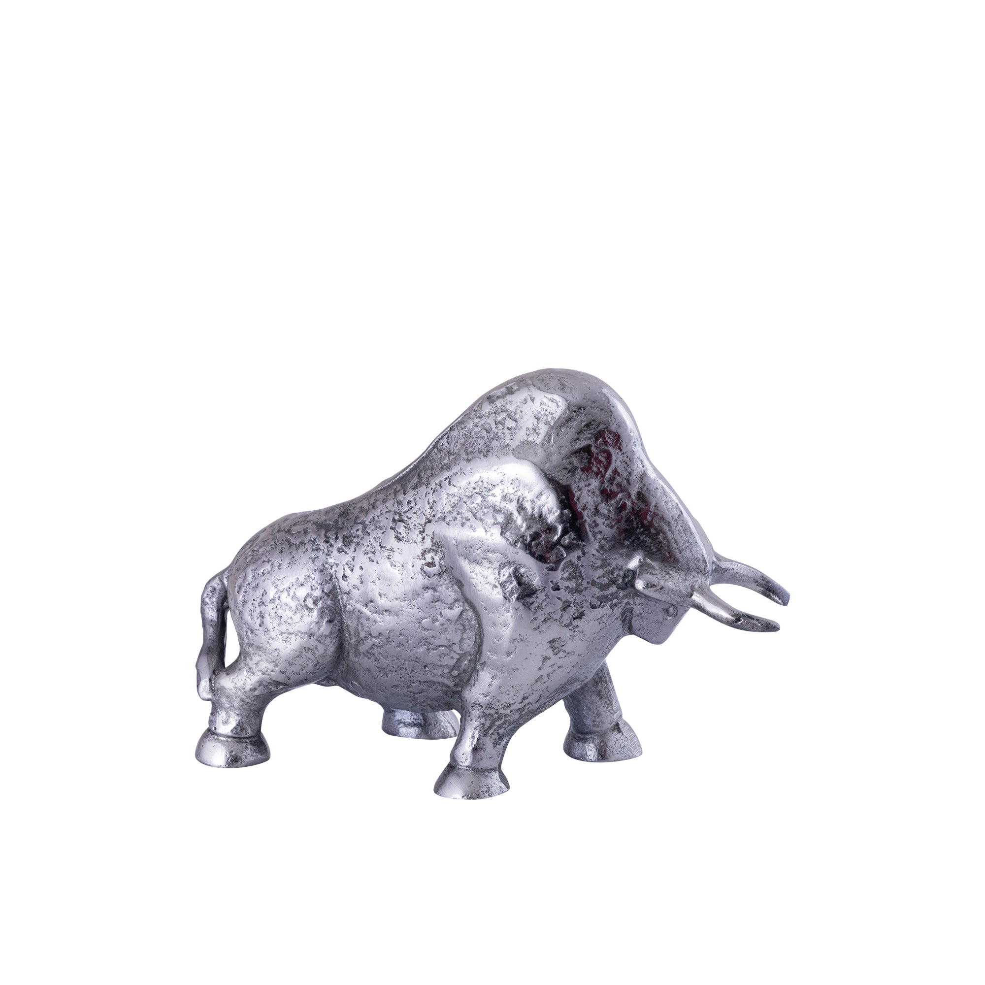 Ebeny Black Nickel casted alu bull statue S