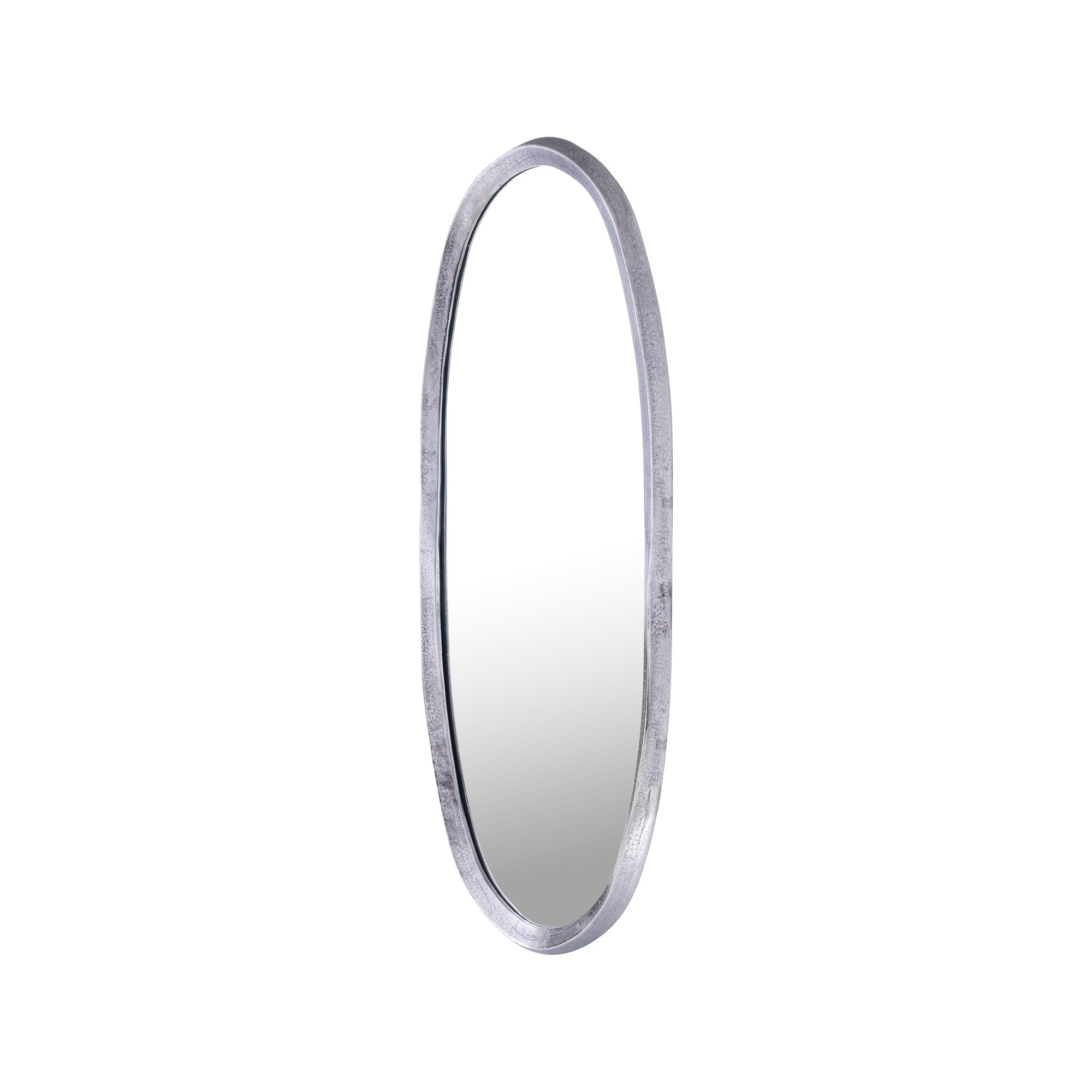 Limera Nickel alu oval mirror irregular border S