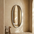 Miroir Limera — Nickel Aluminium Ovale Irrégulier Bordure M