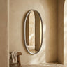 Limera Nickel alu oval mirror irregular border M