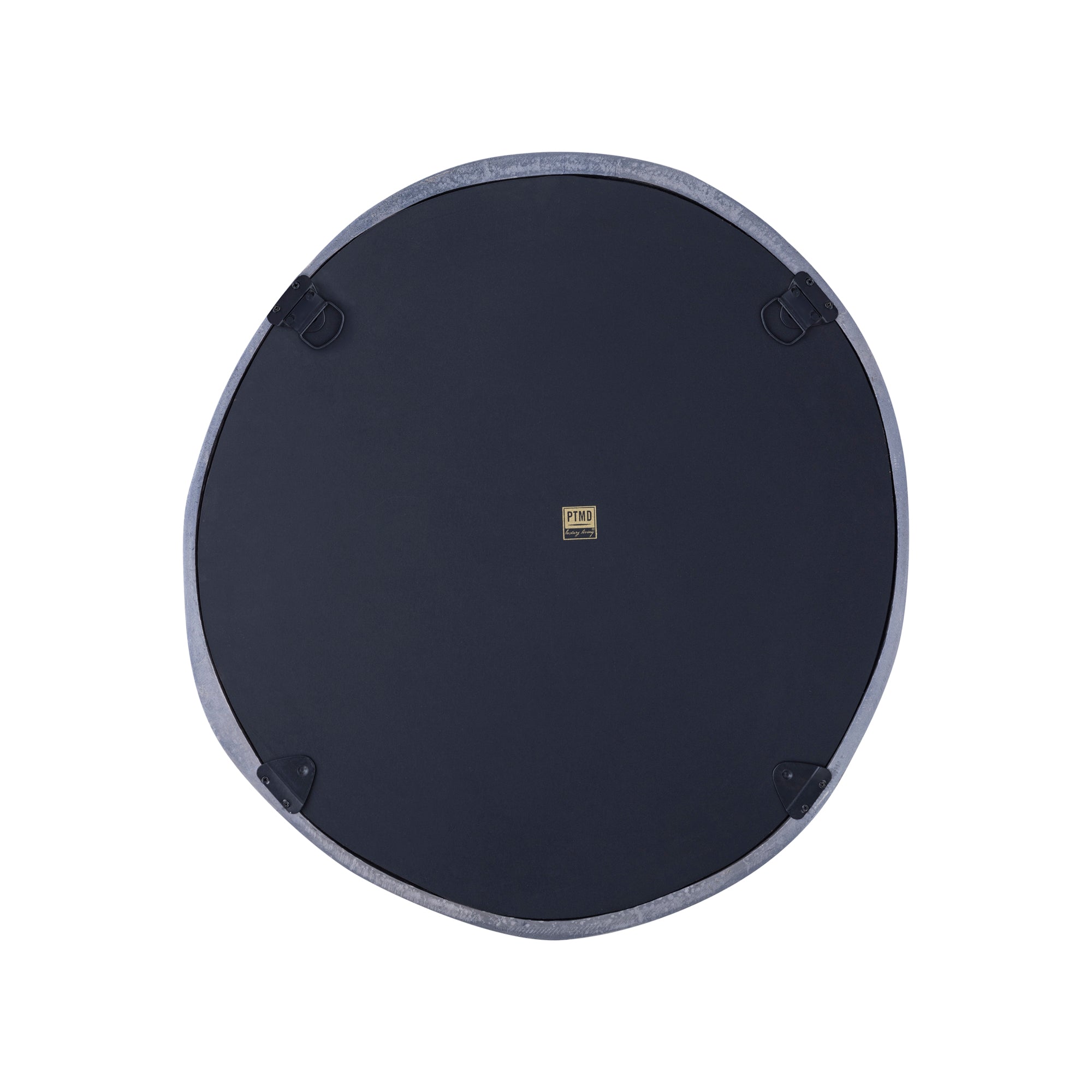 Limera Nickel alu round mirror irregular border S